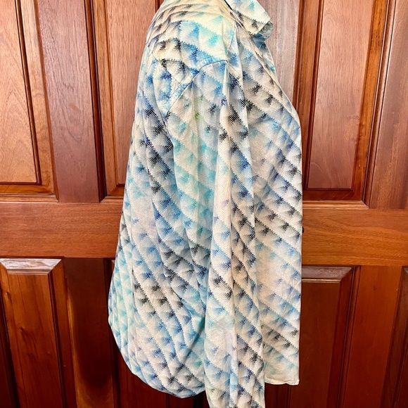 Robert Graham Abstract-Print Cotton Shirt Flip Cuff Size Medium - Picture 3 of 10